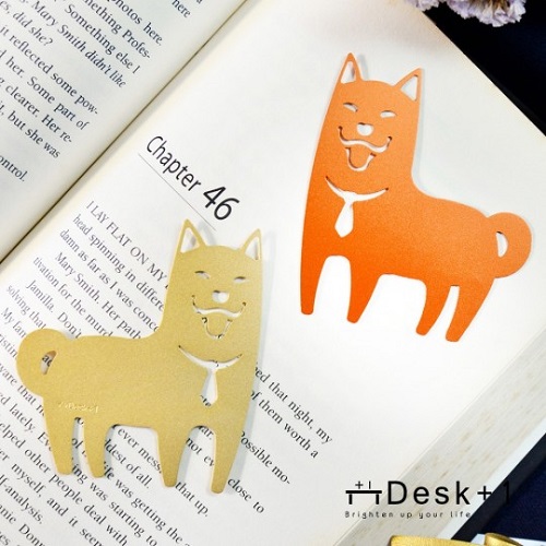 柴犬書籤(亮橘&香檳金)