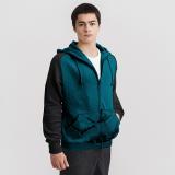 和平飛翔純棉帽T外套(黑/藍)